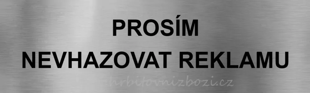 Cedulka na poštovní schránku stříbrná 10 x 3 cm