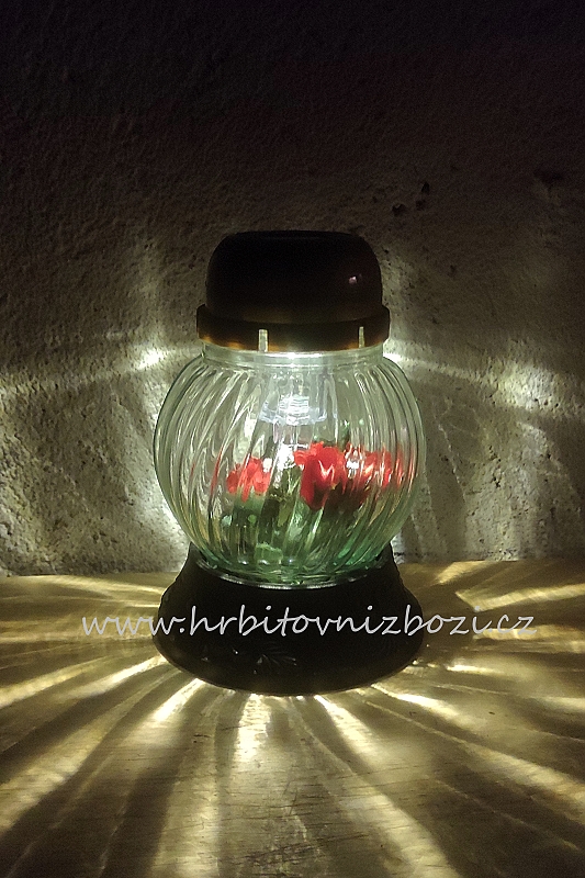Solární víčko do hřbitovní lampy + soumrakový senzor