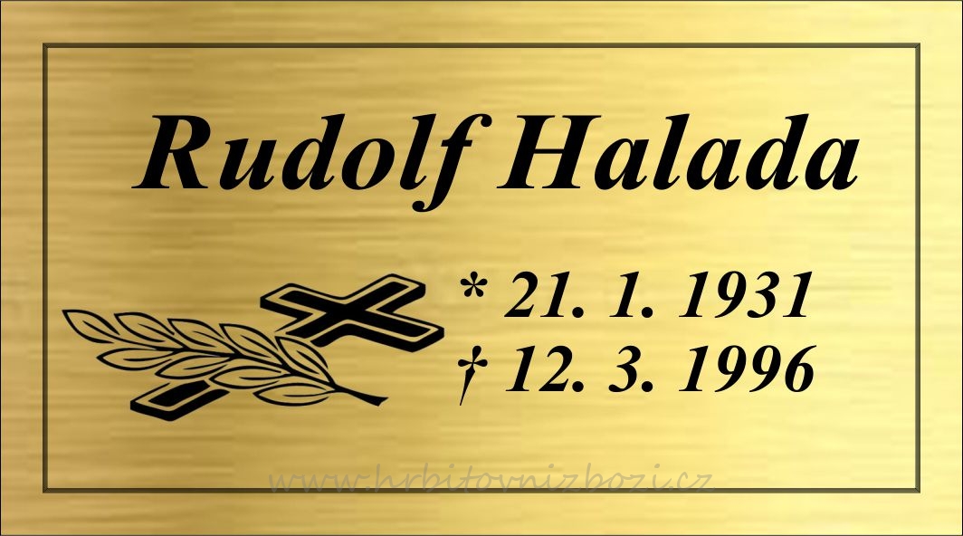 Rytá cedulka 6963