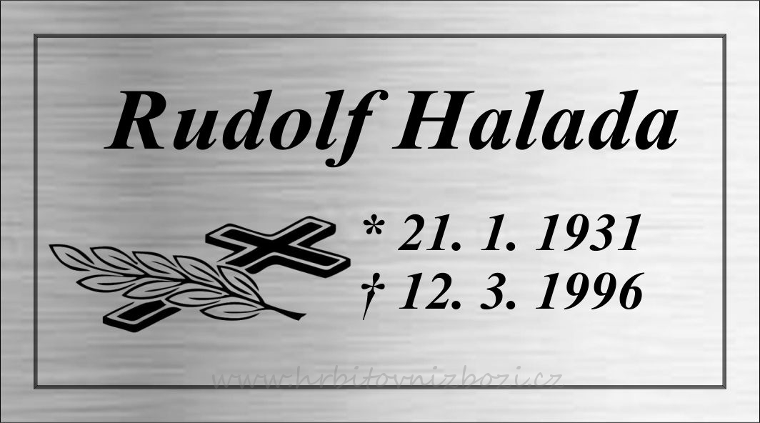 Rytá cedulka 6964