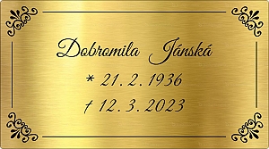 Rytá cedulka 6851