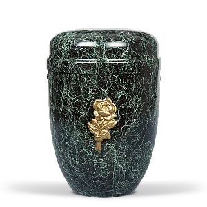 Ocelová urna 6610 s růží