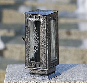 Hřbitovní lampa starostříbrná velká