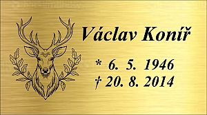 Rytá cedulka myslivecká 6923