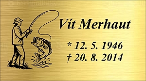 Rytá cedulka rybářská 6930