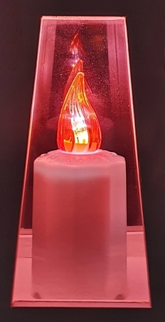Led svíčka červené světlo poblikává 17452