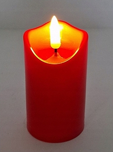 Led svíčka červená efekt plamínku