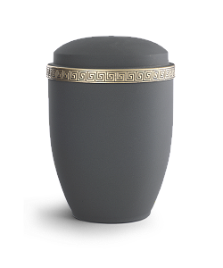 Ocelová urna černá se zlatým dekorem prémiová