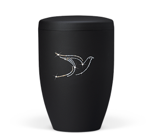 Urna ekologická s holubicí Swarovski elements 27072