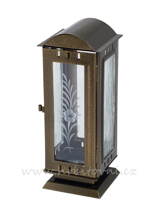 Hřbitovní lampa velká oblá střecha