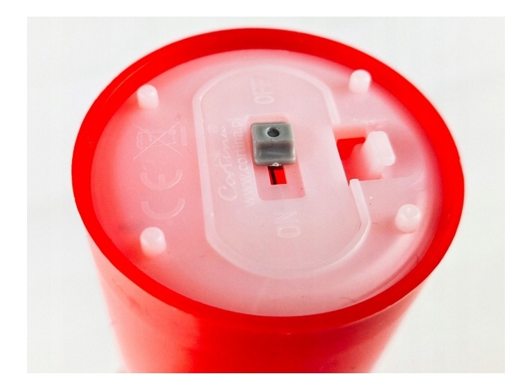 Led svíčka červená efekt plamínku