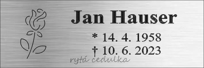 Urna hliníková mini hnědá s růží